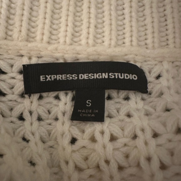 Express Cream Textured Open-Front Cardigan - Picture 5 of 5